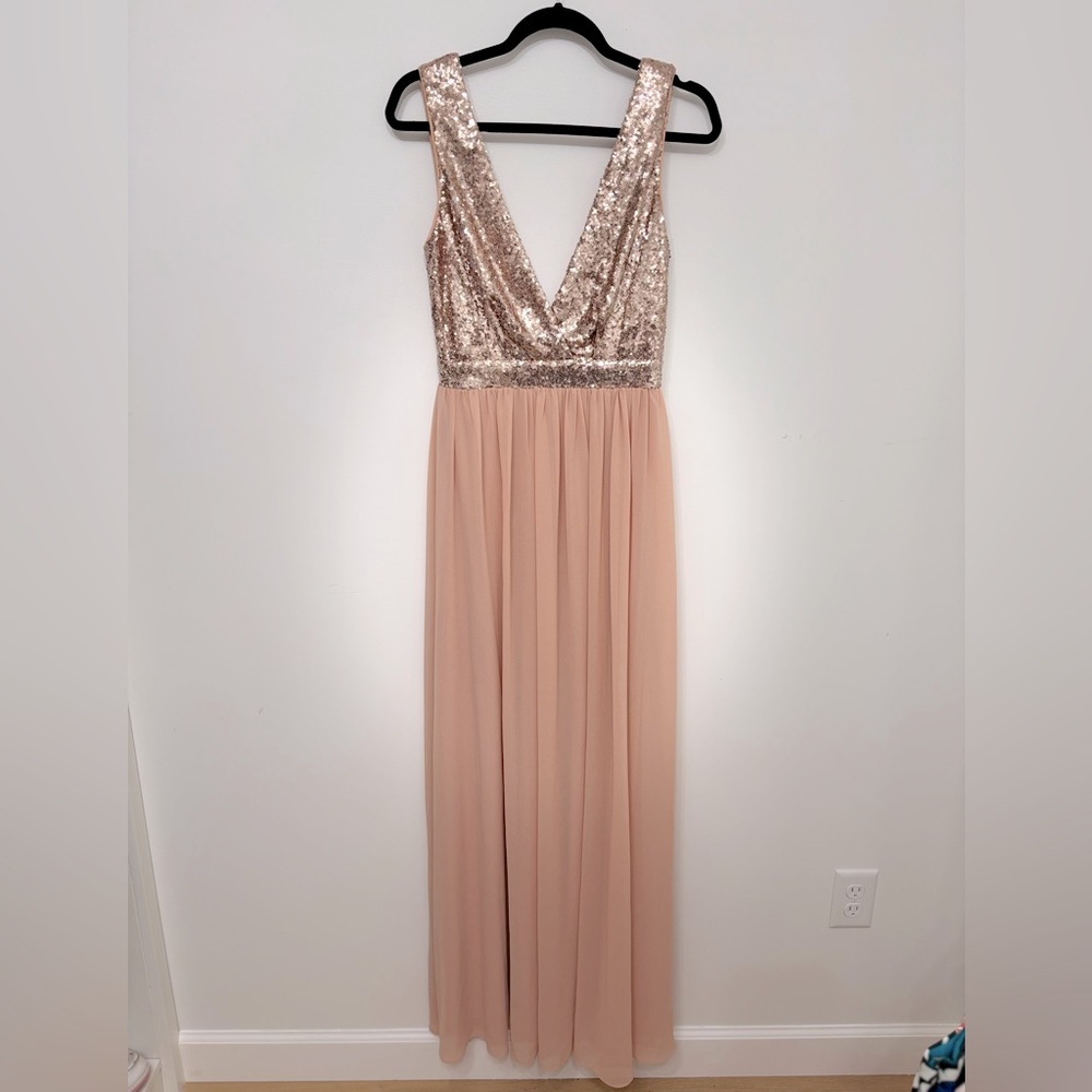 Lulus Sequin Top Blush Maxi
